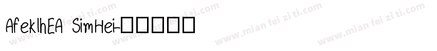 AfeklhEA SimHei字体转换